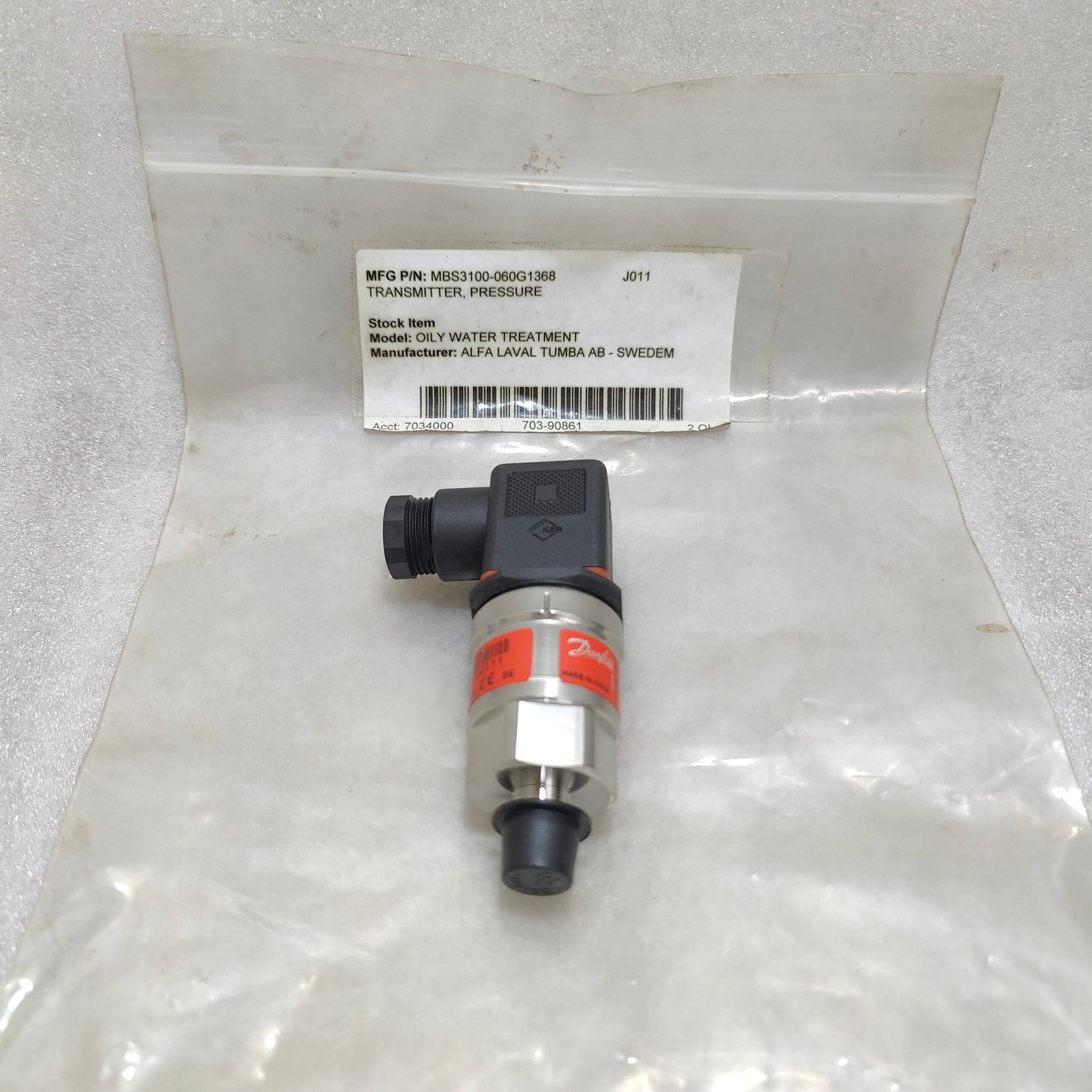 DANFOSS MBS3100 060G1368 PRESSURE TRANSMITTER MBS3100-060G1368 - Image 4