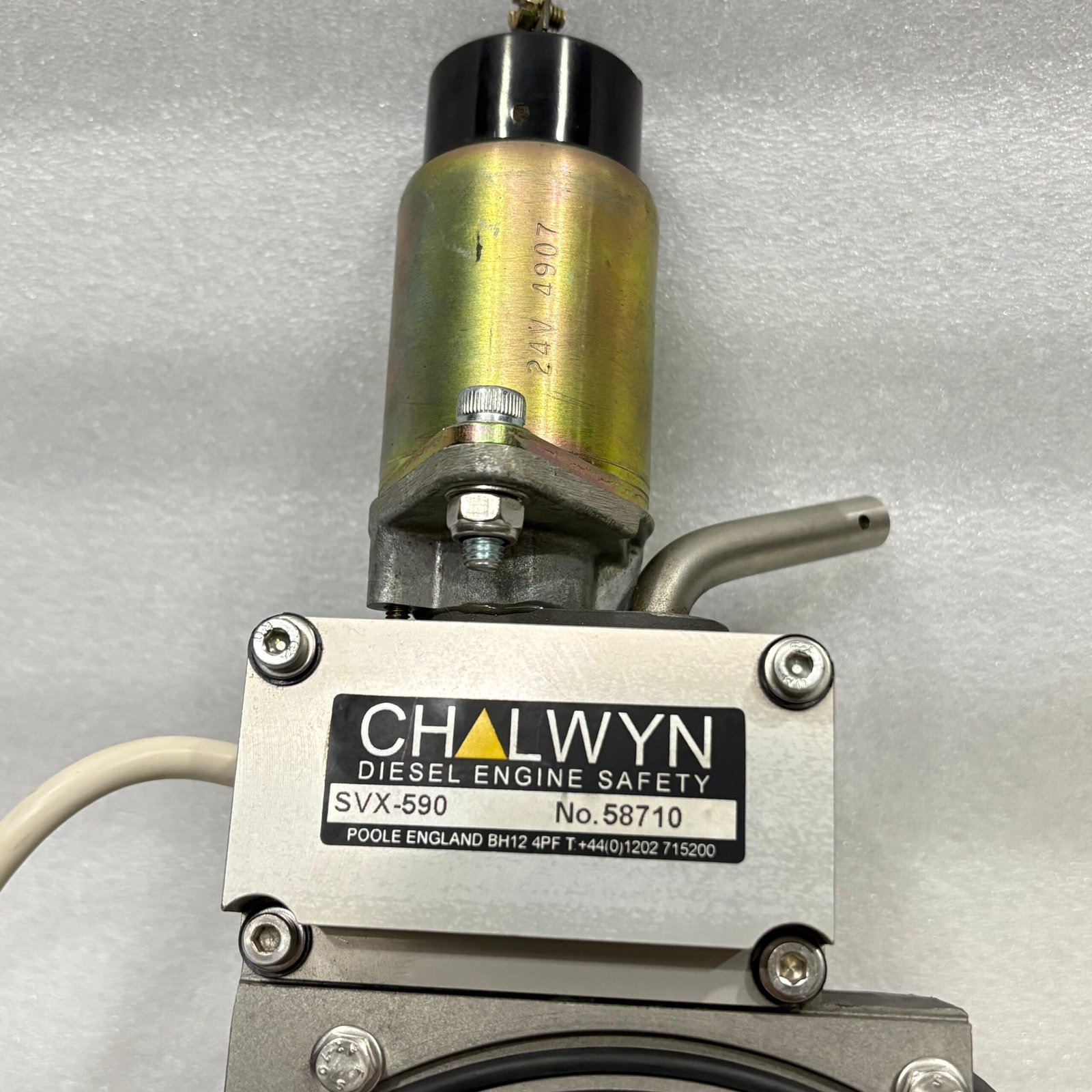 CHALWYN SVX-590 24V 5" Diesel Engine Air Shut Down Safety Valve New Open Box. - Image 7