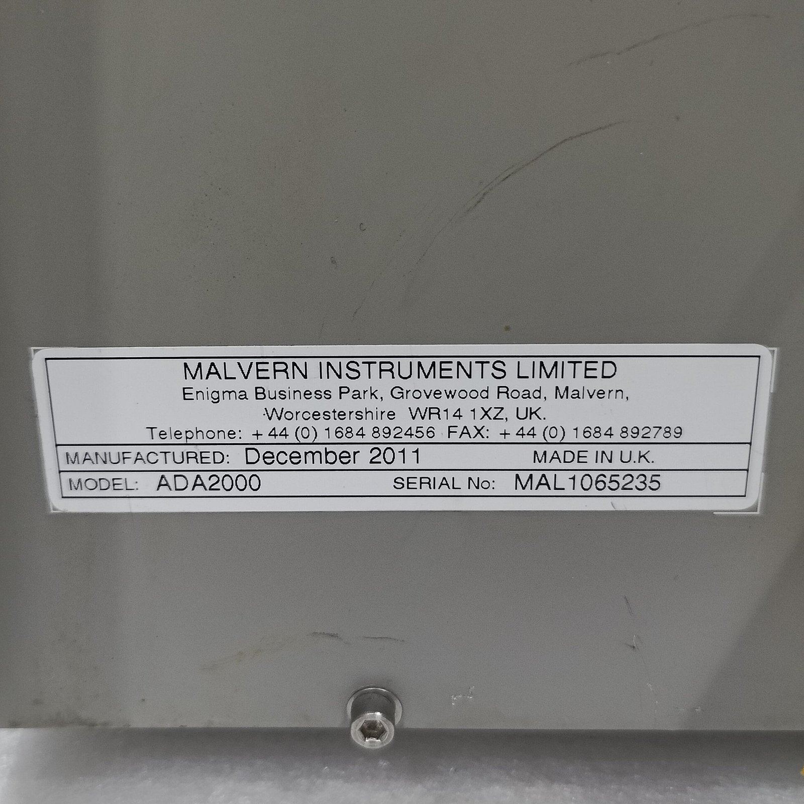 MALVERN INSTRUMENTS LIMITED SCIROCCO 2000 ADA2000 POWER TESTED - Image 4