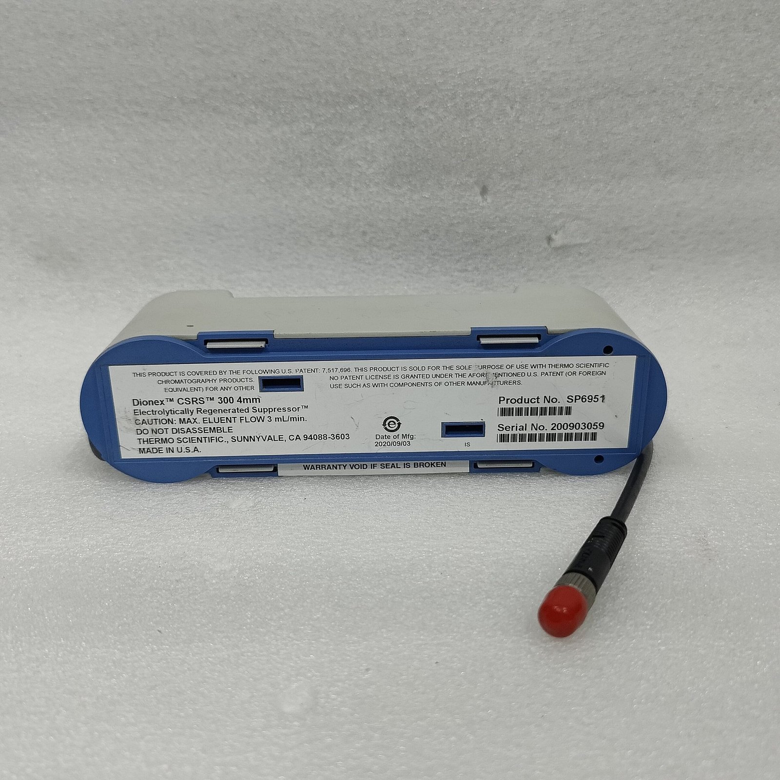 Thermo Scientific Dionex CSRS 300 4mm Self-Regenerating Suppressor SP6951 - Image 4