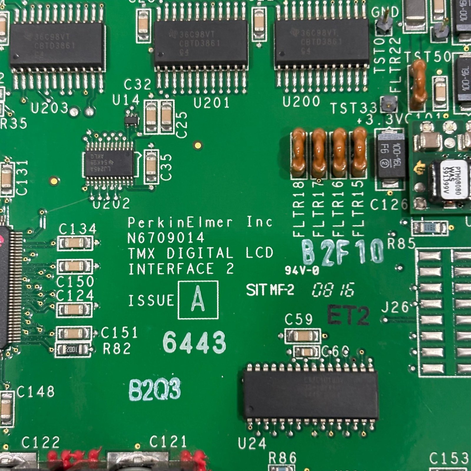 PERKINELMER N6709011-A TMX DIGITAL LCD INTERFACE 2 PCB BOARD REV A N6709014 - Image 2