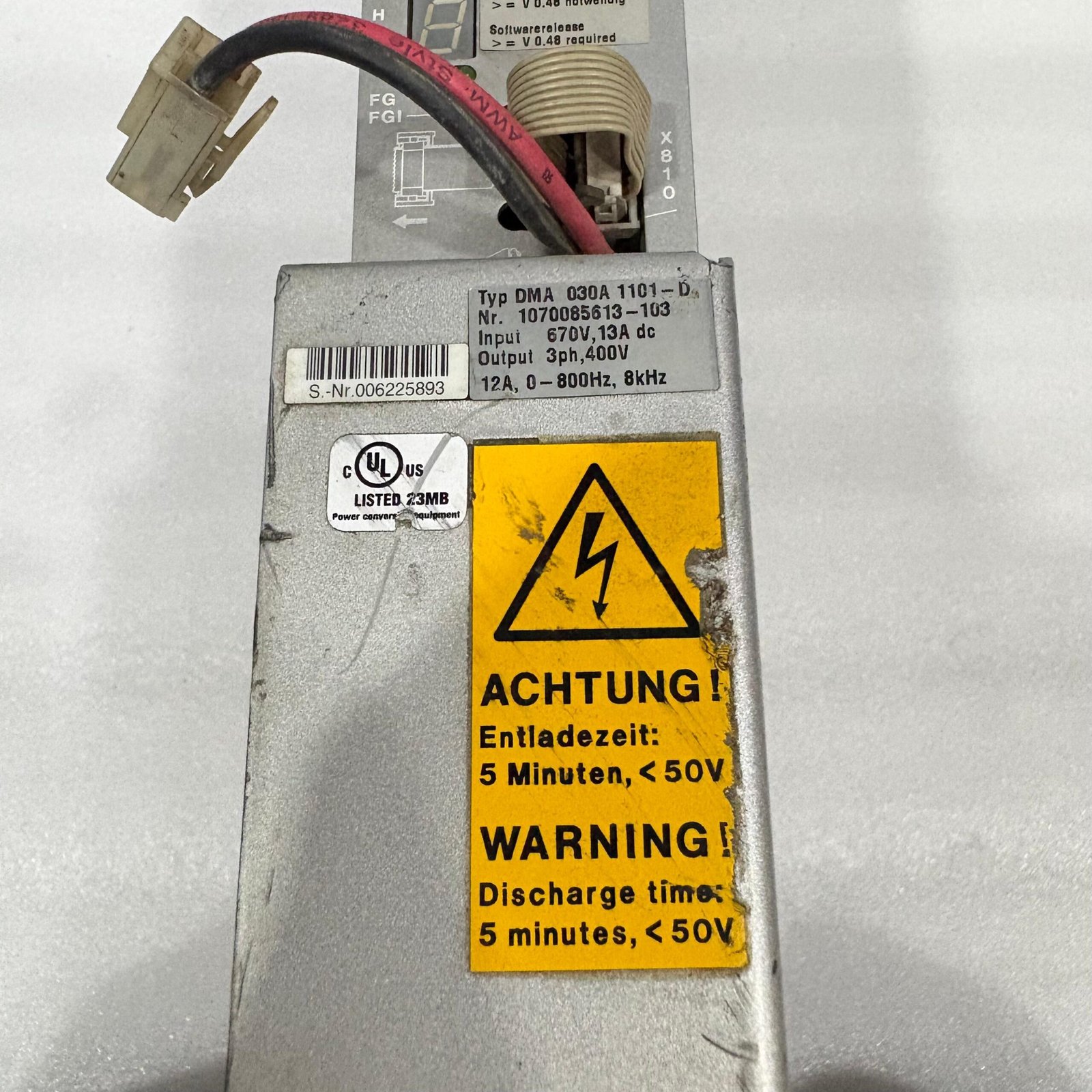 BOSCH REXROTH DMA 030A 1101-D Servo Drive 1070085613 670V 12A 400V - Image 5