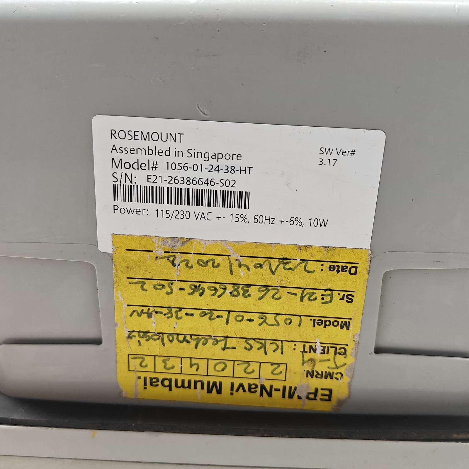 EMERSON ROSEMOUNT 1056-01-24-38-HT ANALYTICAL DUAL CHANNEL TRANSMITTER 1056 - Image 7