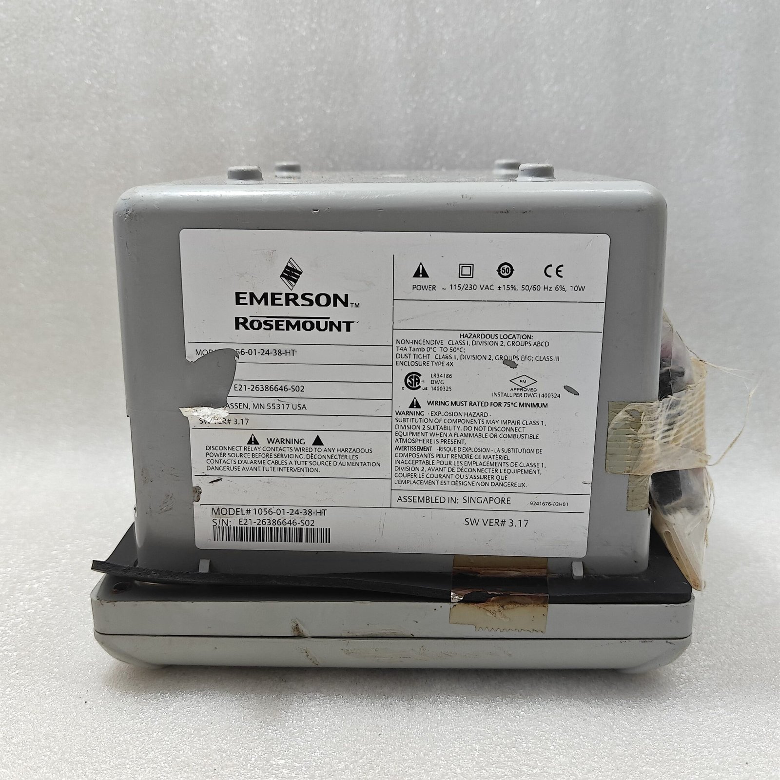 EMERSON ROSEMOUNT 1056-01-24-38-HT ANALYTICAL DUAL CHANNEL TRANSMITTER 1056 - Image 8