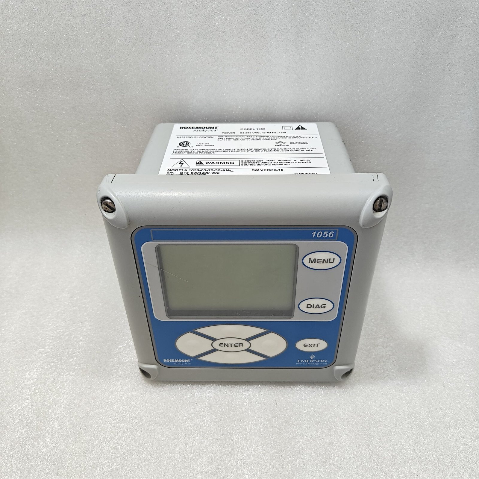 EMERSON ROSEMOUNT 1056-03-22-30-AN Intelligent Dual Input Analyzer Transmitter - Image 9