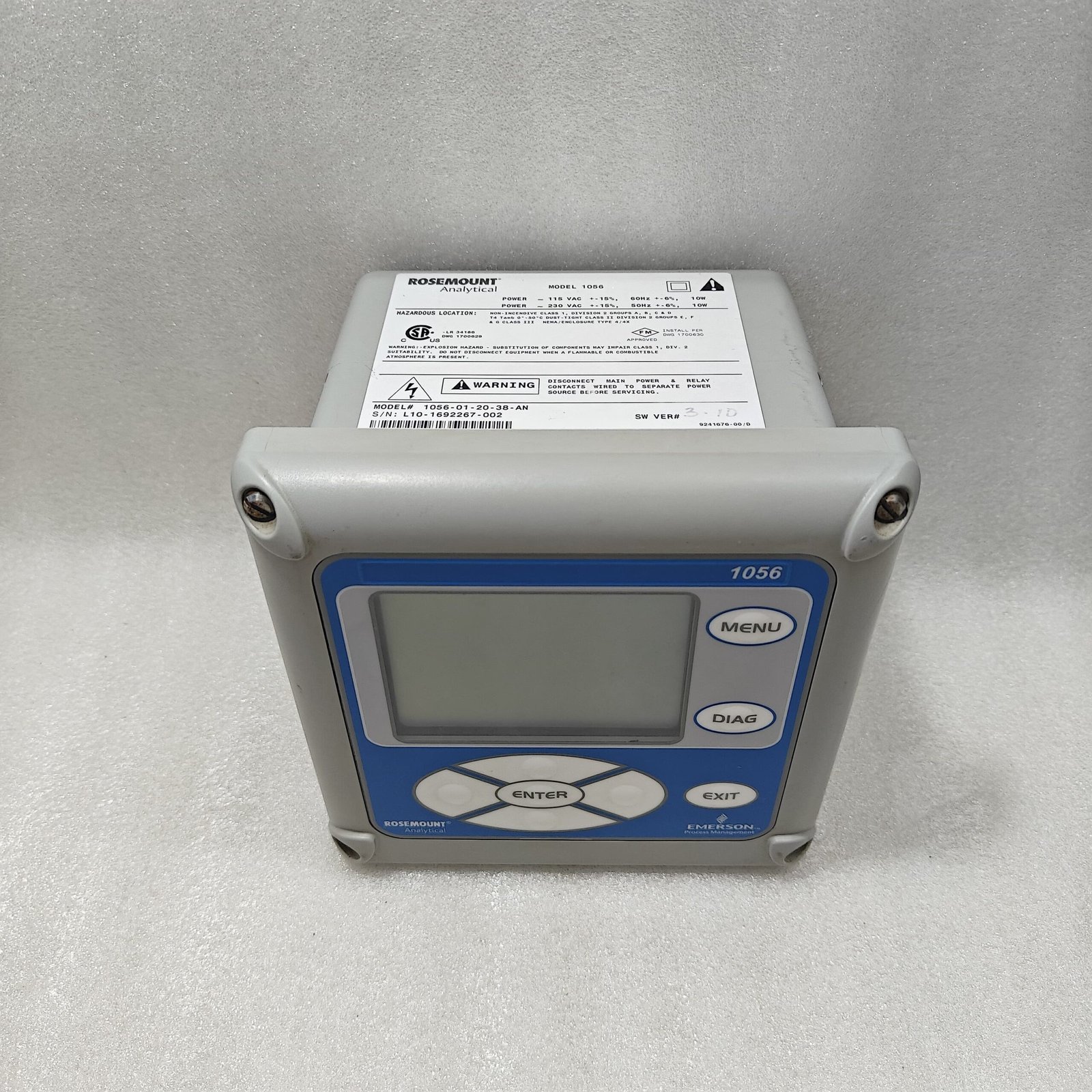ROSEMOUNT 1056-01-20-38-AN DUAL INPUT INTELLIGENT ANALYZER SW 3.10 - Image 10