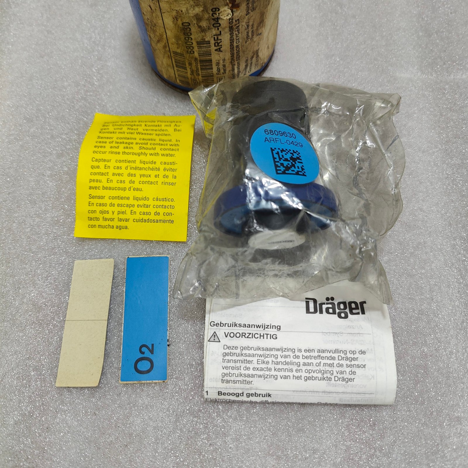 DRAGER 6809630 O2 LS ELECTROCHEMICAL OXYGEN SENSOR - Image 2
