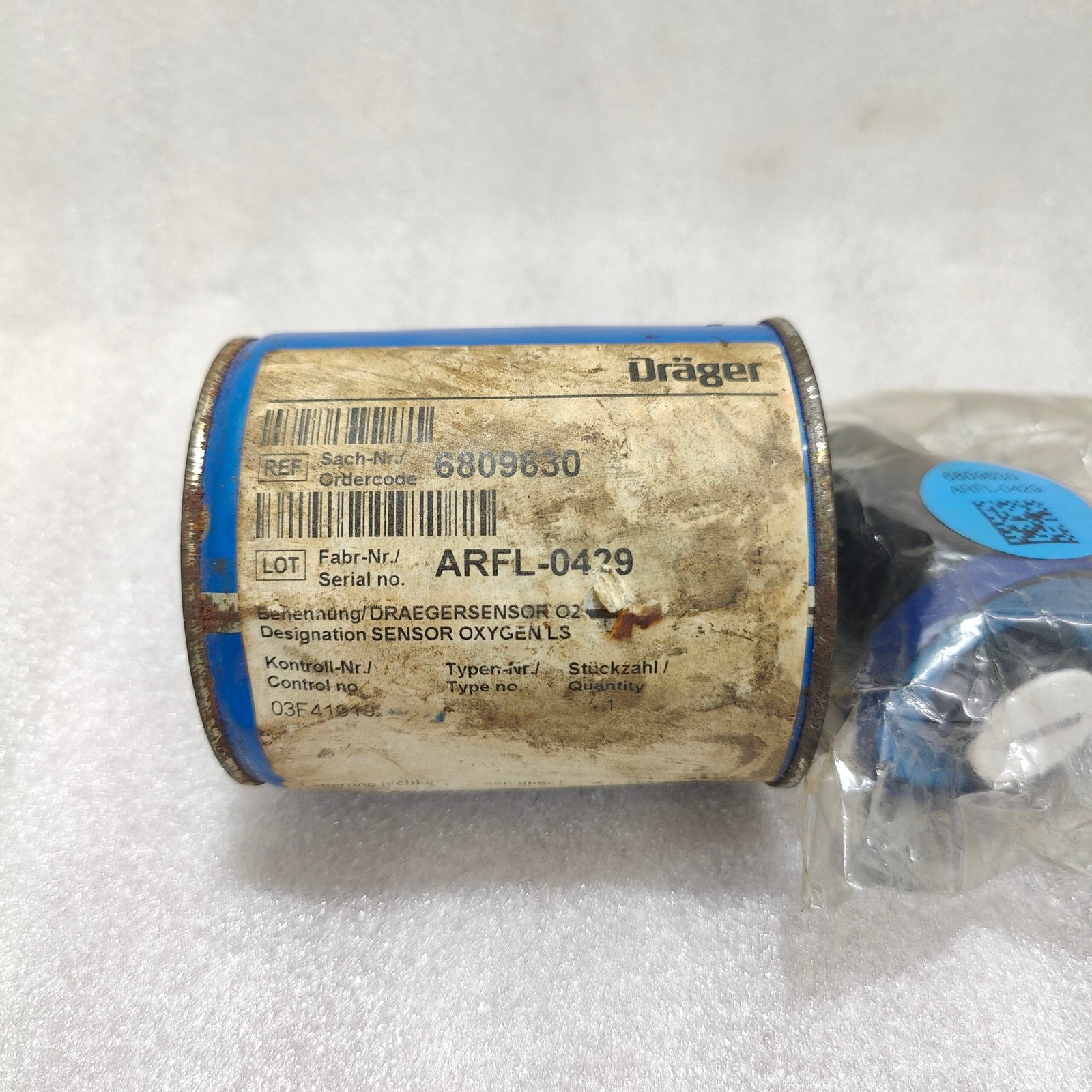 DRAGER 6809630 O2 LS ELECTROCHEMICAL OXYGEN SENSOR - Image 5