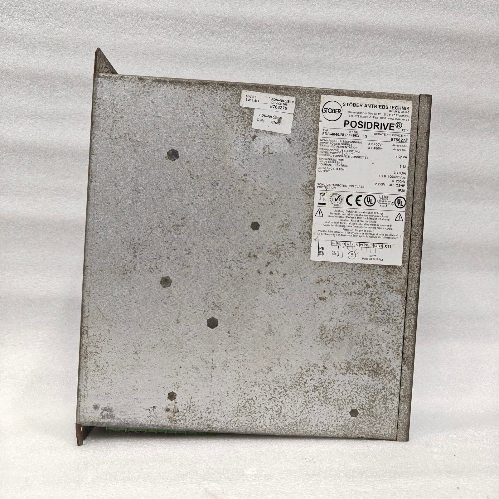 STOBER POSIDRIVE FDS-4040/BLP 4.0kVA 400V AC Servo Drive 2.2kW 2.9HP - Image 5