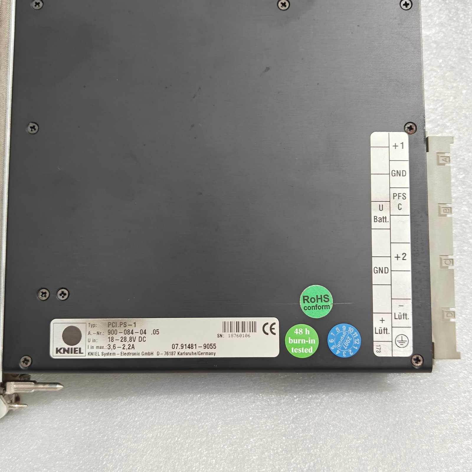 KNIEL PCI.PS-1 / PCIPS1 POWER SUPPLY CONTROL UNIT 900-084-04 .05 - Image 6