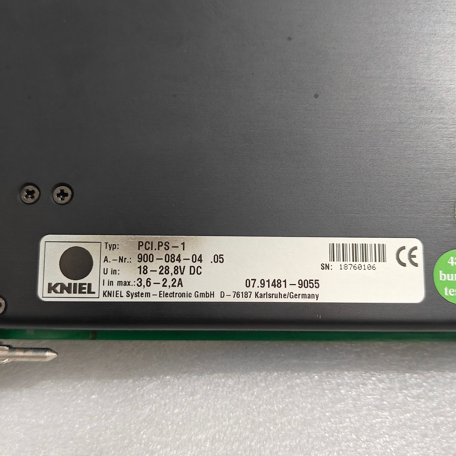 KNIEL PCI.PS-1 / PCIPS1 POWER SUPPLY CONTROL UNIT 900-084-04 .05 - Image 7