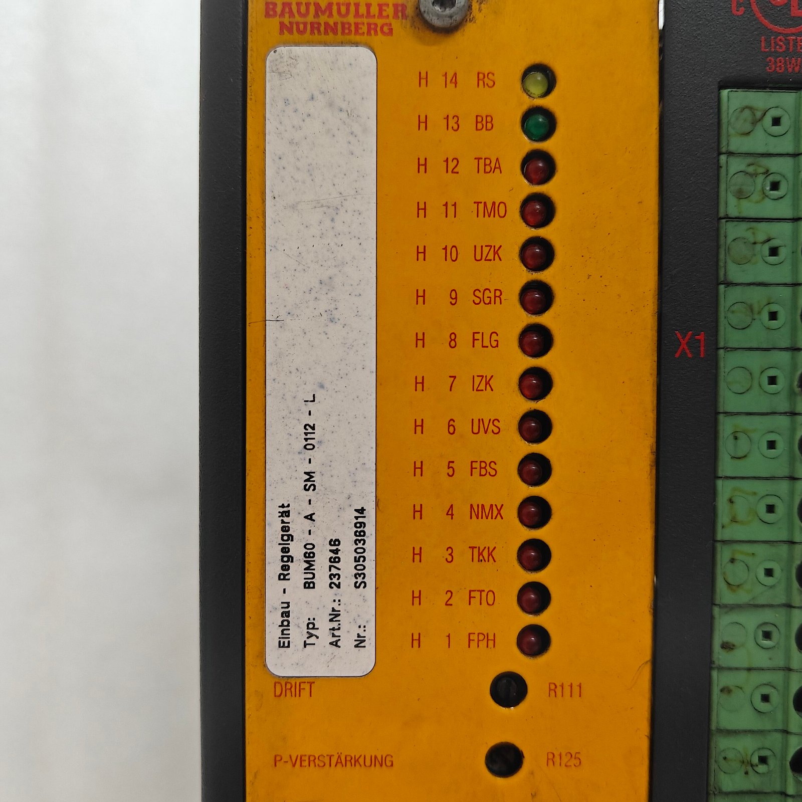 BAUMULLER BUM60-30/60-31-B-000 SERVO DRIVE CONTROLLER TYPE BUM-A-SM-0112-L - Image 4