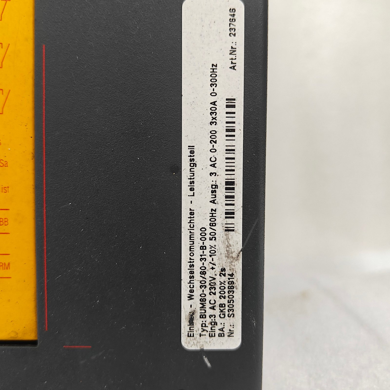 BAUMULLER BUM60-30/60-31-B-000 SERVO DRIVE CONTROLLER TYPE BUM-A-SM-0112-L - Image 6