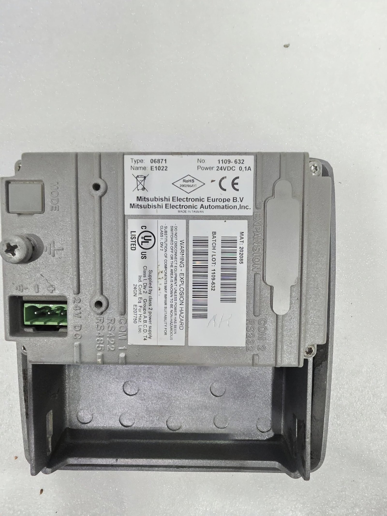 Mitsubishi Beijer E1022 HMI Operator Panel Type 06871 24VDC - Image 9