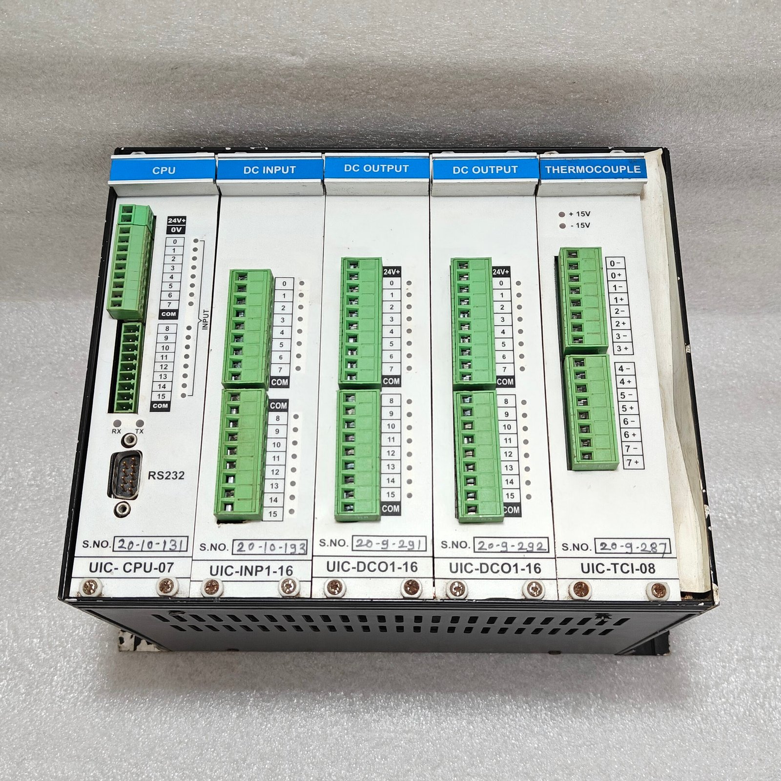 ULTRA UIC PLC SYSTEM: UIC-CPU-07, UIC-INP1-16, UIC-DCO1-16 (Qty 2), UIC-TCI-08 - Image 3