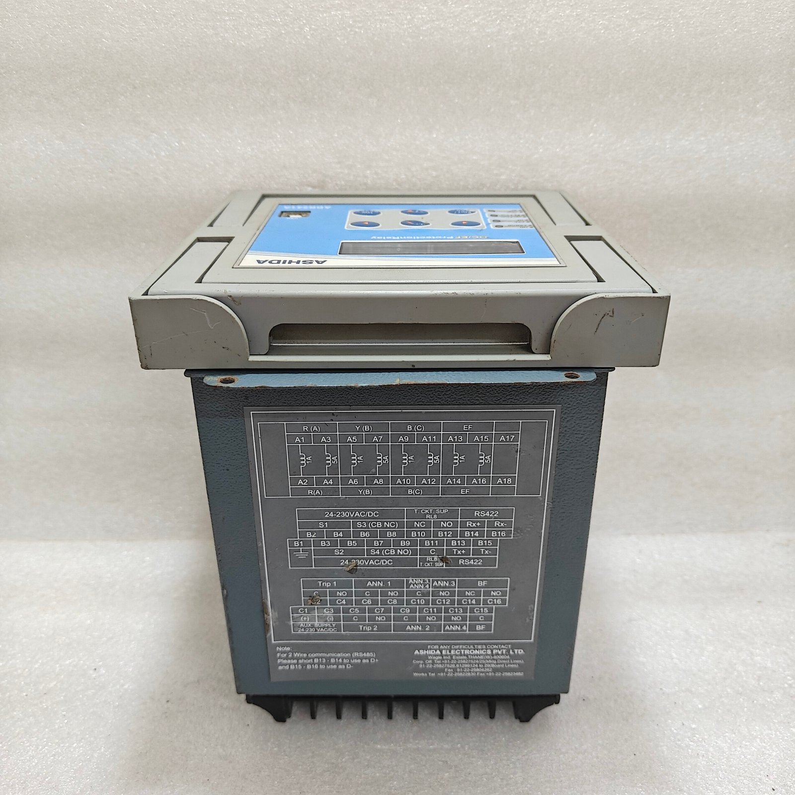 ASHIDA ADR241A-AM110-01-04-28-03-00-02 OC/EF PROCTION RELAY 24-230 VAC/DC - Image 2