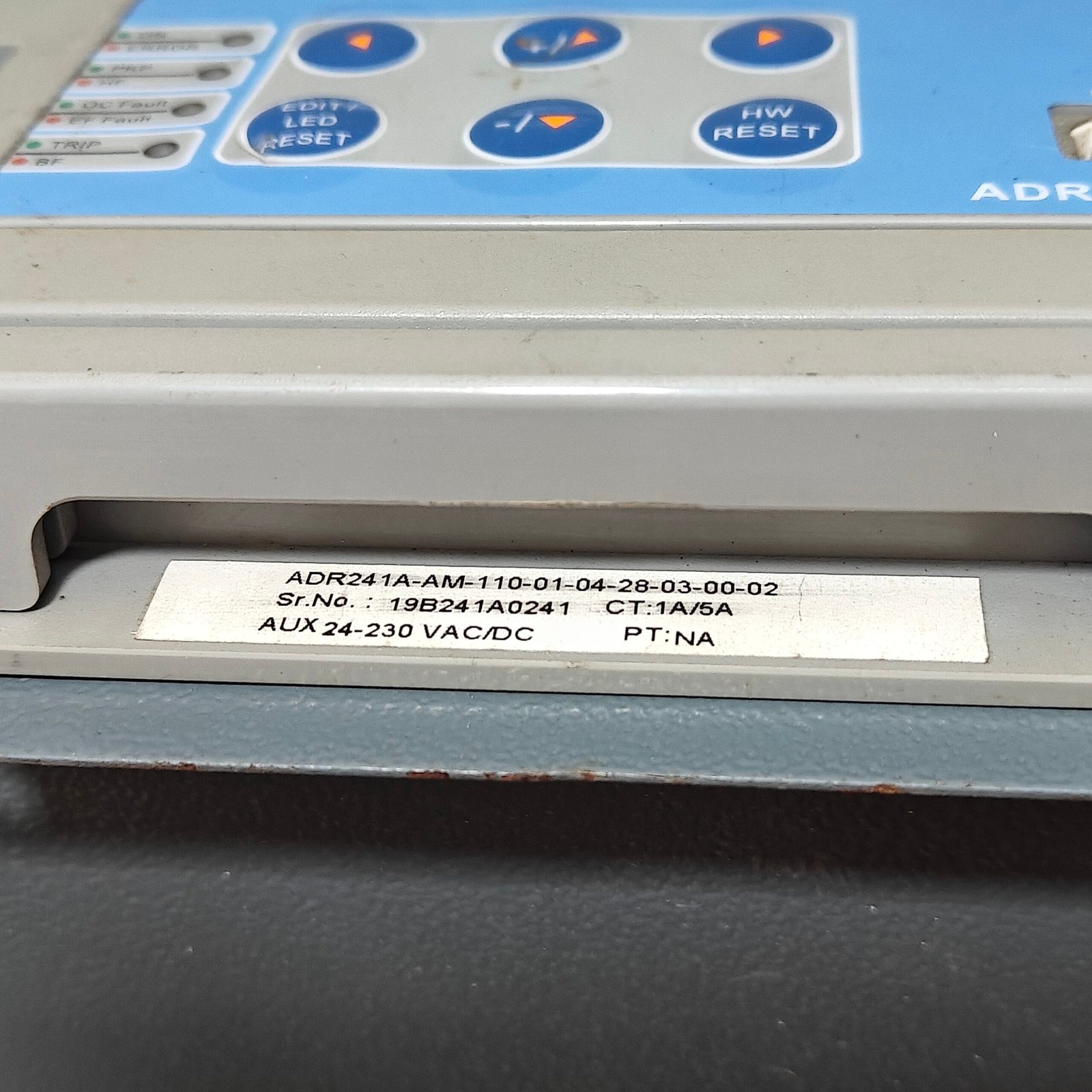 ASHIDA ADR241A-AM110-01-04-28-03-00-02 OC/EF PROCTION RELAY 24-230 VAC/DC - Image 8