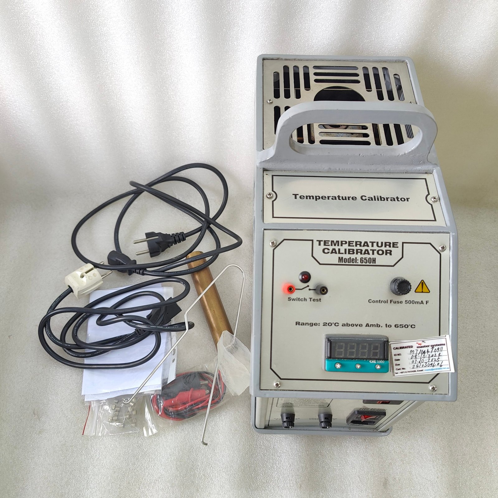NAGMAN 650H DRY BLOCK TEMPERATURE CALIBRATOR 20°C TO 650°C RTD THERMOCOUPLE - Image 3