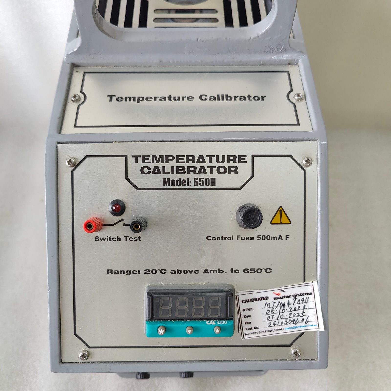 NAGMAN 650H DRY BLOCK TEMPERATURE CALIBRATOR 20°C TO 650°C RTD THERMOCOUPLE - Image 7