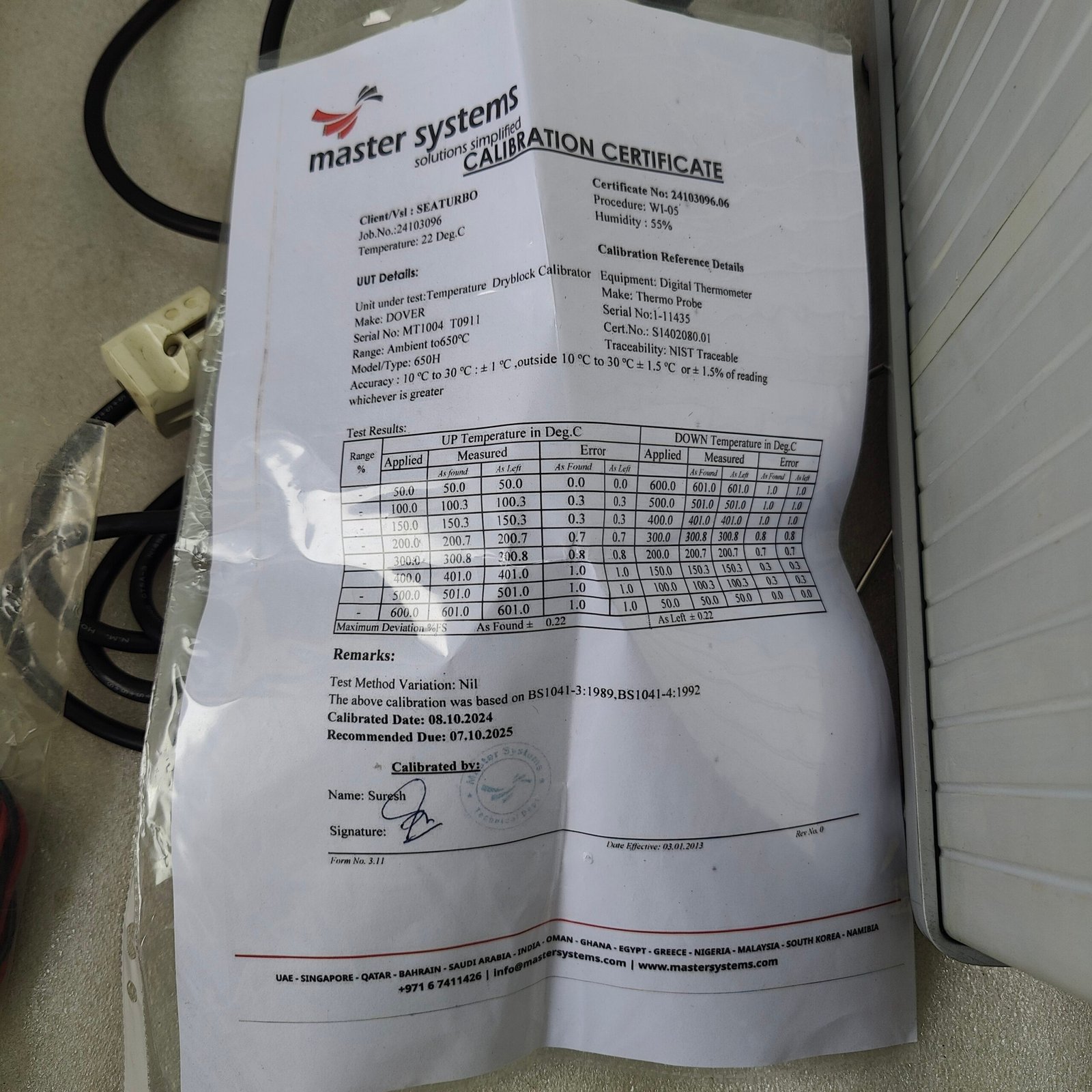 NAGMAN 650H DRY BLOCK TEMPERATURE CALIBRATOR 20°C TO 650°C RTD THERMOCOUPLE - Image 2