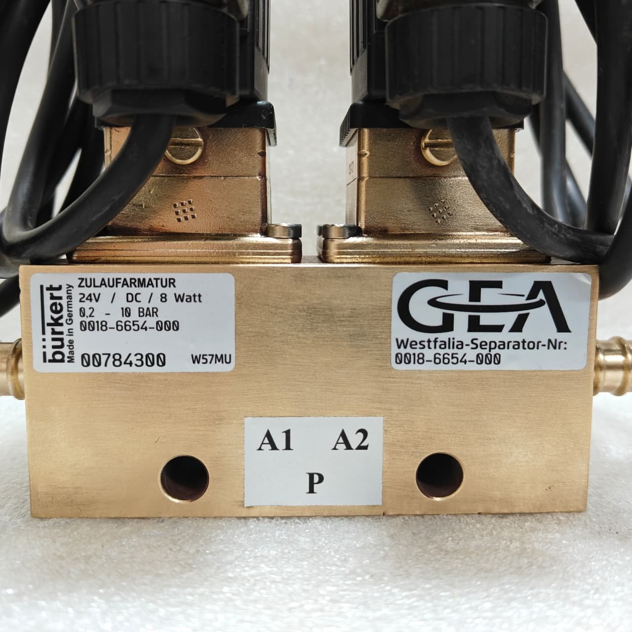 GEA WESTFALIA SEPARATOR 0018-6654-000 SOLENOID VALVE ASSY OSD SEPRATOR 0.2-10BAR - Image 3